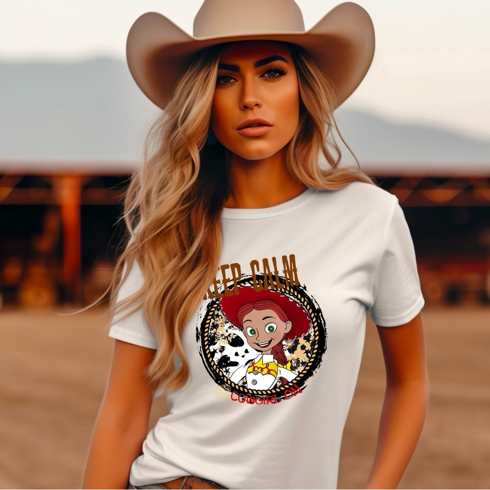 Keep Calm and Cowgirl On Toy Story Jessie T-shirt